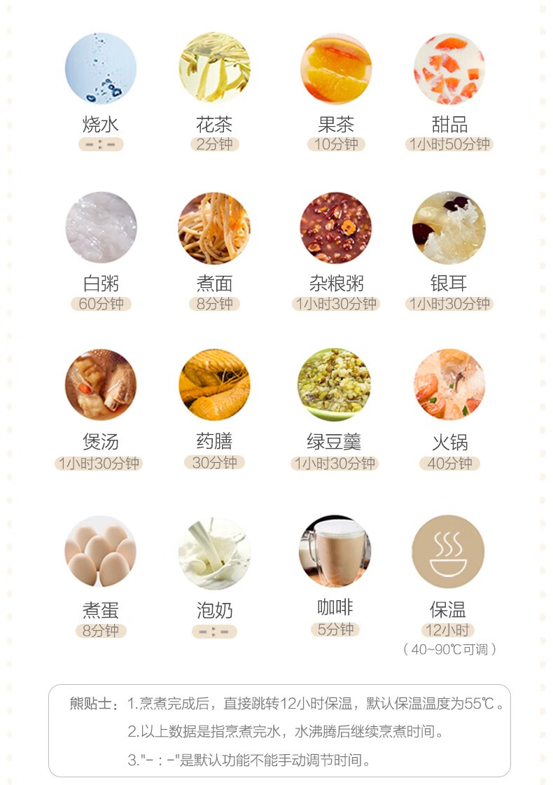 小熊（Bear）养生壶电水壶烧水壶多功能煮茶器玻璃花茶壶智能保温 电热水壶YSH-C15K1
