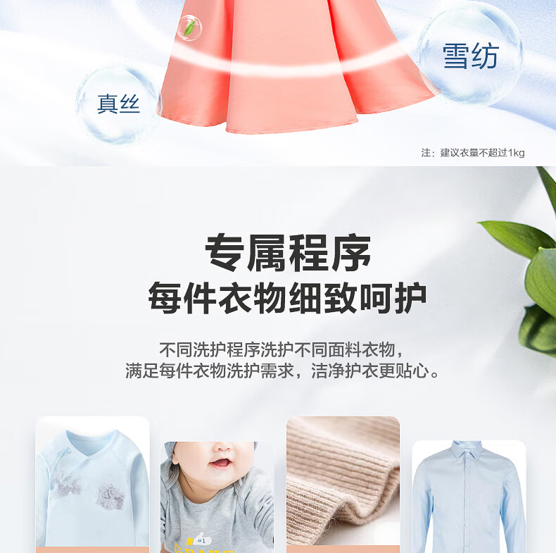 海尔（Haier）全自动滚筒10公斤洗衣机大容量员工宿舍家用节能变频一级能效洗脱一体G100108B12G