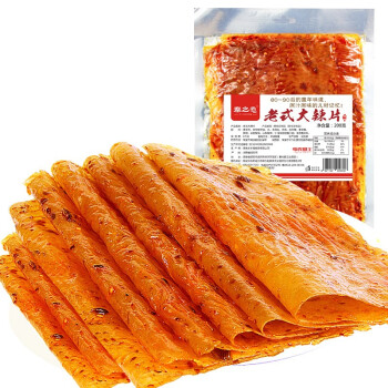 秦之恋老式大辣片 怀旧零食 豆皮辣条 大辣片200g/袋*3袋