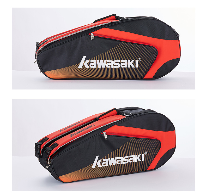 川崎（kawasaki）羽毛球包KBB-8690男女款六只装大容量 红色
