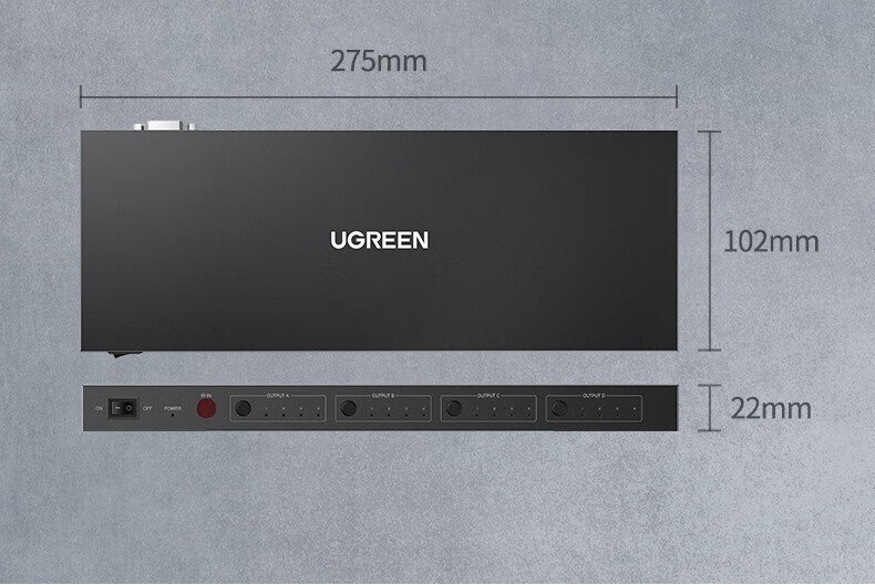 绿联 70436 HDMI2.0矩阵四进四出切换器分配器 4K高清视频切屏器 【4K/60Hz】4进4出 CM289