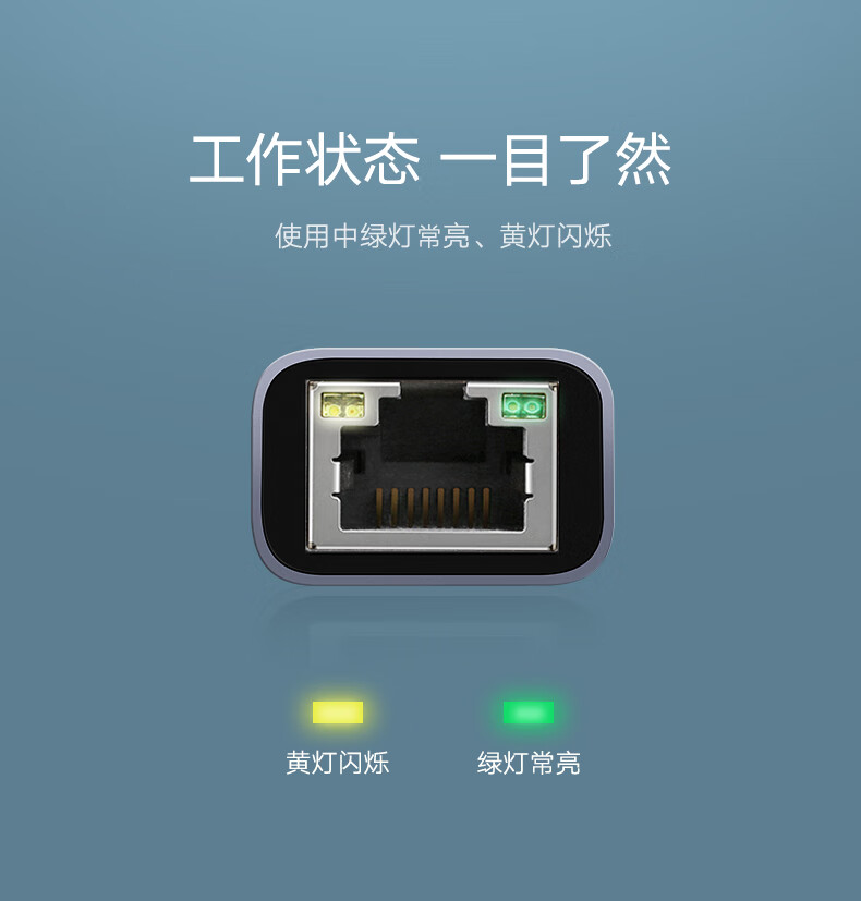 绿联 50736 Type-C百兆有线网卡 USB-C转RJ45网口转换器网线转接头  深空灰 CM199