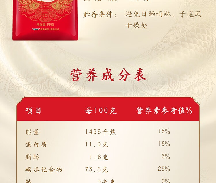 金龙鱼面粉礼盒（1kg饺子粉*4）
