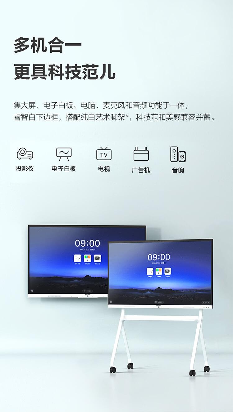 MAXHUB会议平板新锐Pro75英寸智能会议大屏教学视频会议一体机电子白板SC75 Win10+支架+传屏器+智能笔