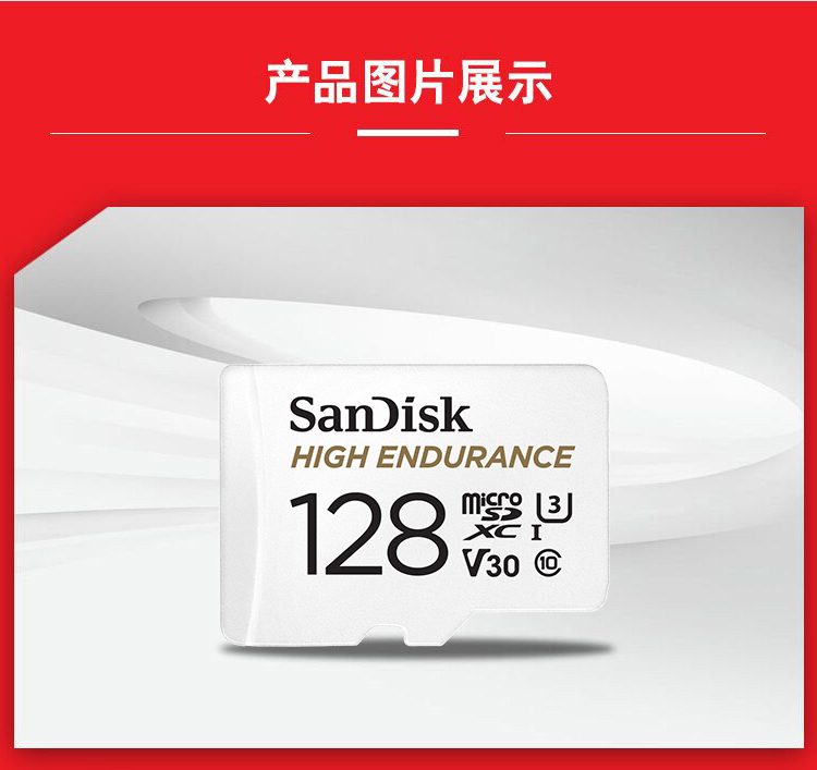 闪迪（SanDisk）SDSQQNR-128G-ZN6IA 存储卡 行车记录仪&安防监控专用内存卡 高度耐用 家庭监控