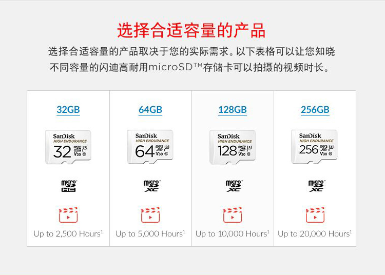 闪迪（SanDisk）SDSQQNR-128G-ZN6IA 存储卡 行车记录仪&安防监控专用内存卡 高度耐用 家庭监控