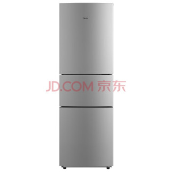 美的（Midea）冰箱冰箱三门小型家用低音节能冷藏冷冻电冰箱210升办公室小冰箱BCD-210TM(ZG)浅灰色