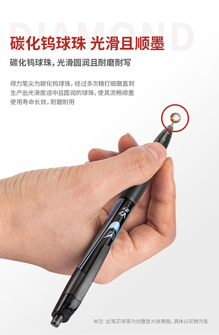 得力（deli）连中三元考试专用中性笔 0.5mm加强型针管速干顺滑按动笔水笔 黑色 12支/盒 V1 2盒装