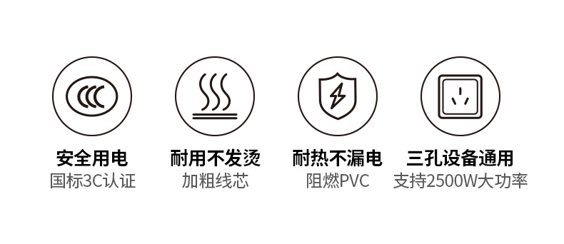 绿联（UGREEN）电脑主机电源线  国标三孔品字尾通用 黑5米 CD133 60802