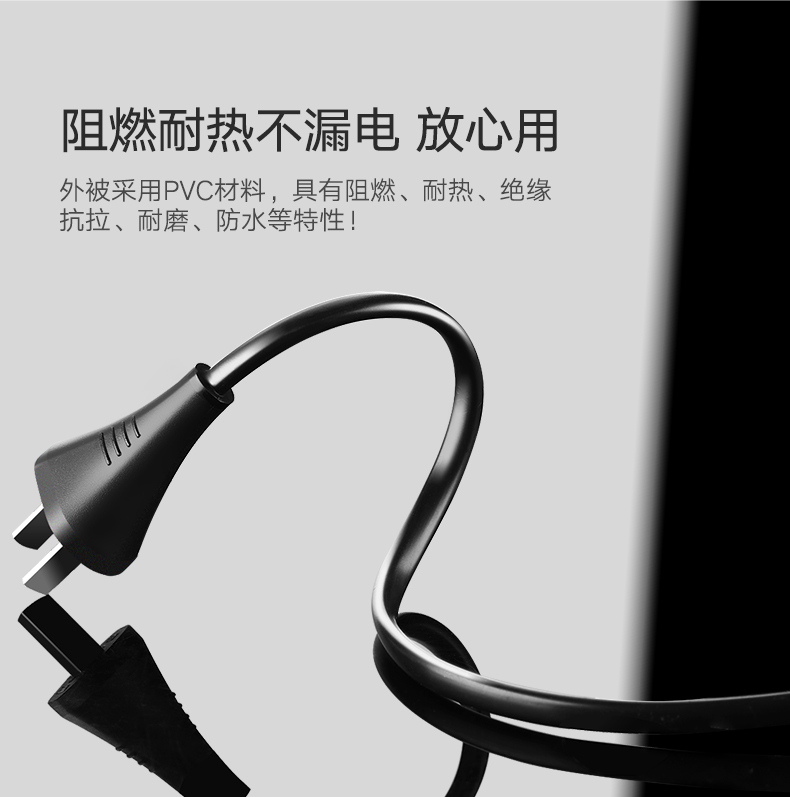 绿联（UGREEN）国标两插8字电源连接线 八字尾双孔 黑1.5米  CD159 40313 三条装
