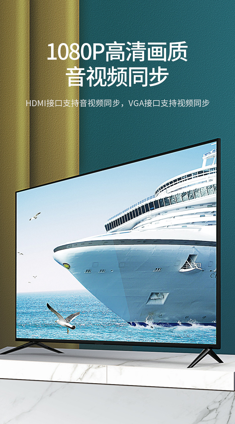 绿联MD108 dp转hdmi/DP转换器vga转接头苹果转HDMI+VGA 家装黑（10439）