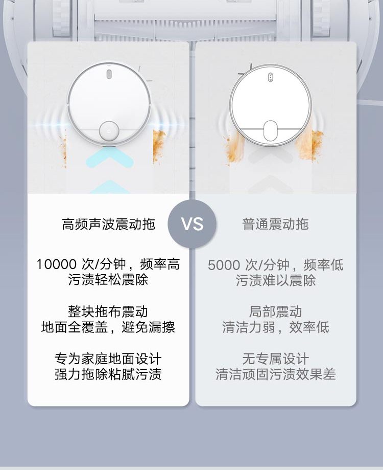 米家 小米扫地机器人扫拖一体2 拖地机擦地机 LDS激光导航 立体避障 高频震动拖地拖布