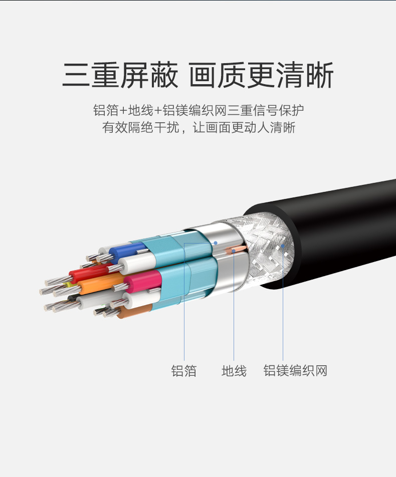 绿联（UGREEN）HDMI转VGA线转换器带音频口 高清视频转接头线适配器  带音频口供电口-黑色胶壳款 黑 50288