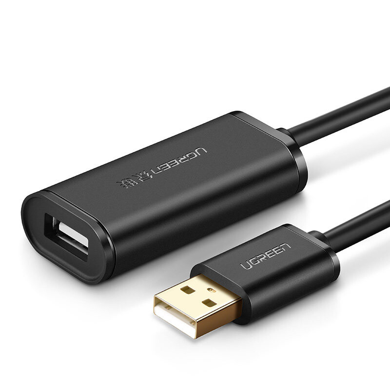 绿联 USB2.0延长线公对母数据线 带信号放大器高速远距离传输 电脑鼠标键盘无线网卡打印机加长线 20米 10324