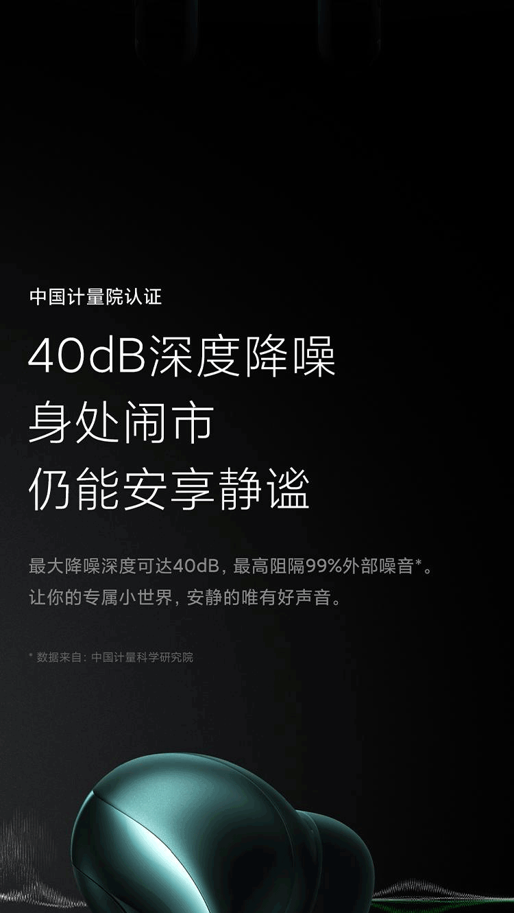 小米 真无线降噪耳机3Pro 真无线蓝牙耳机 入耳式耳机 主动降噪 空间音频 超长续航 华为苹果手机通用 流光白