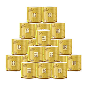 清风B20ASJ1原木金尊4层加厚125g有芯卷纸20卷
