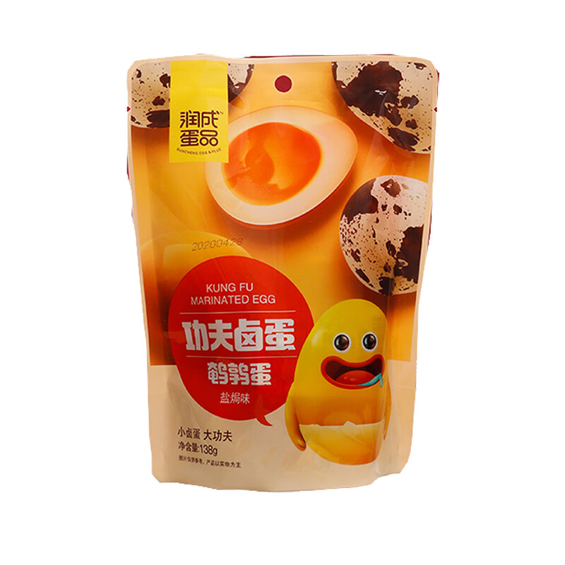 润成鹌鹑蛋盐焗味  138g*3袋