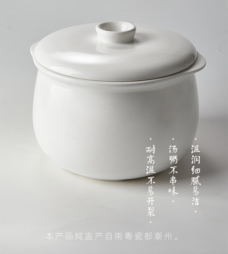 小熊（Bear）电炖锅 电炖盅 白瓷炖锅 家用陶瓷电砂锅隔水炖 煮粥养生锅一锅5胆 DDZ-B45B2小熊