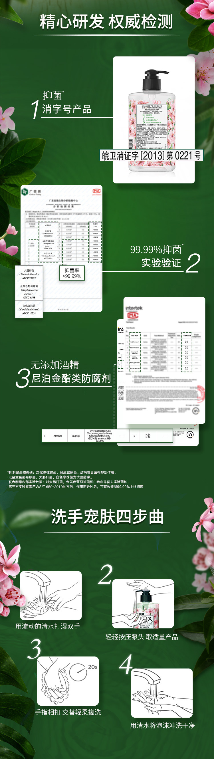 力士(LUX)香氛抑菌洗手液奢宠樱花香400G