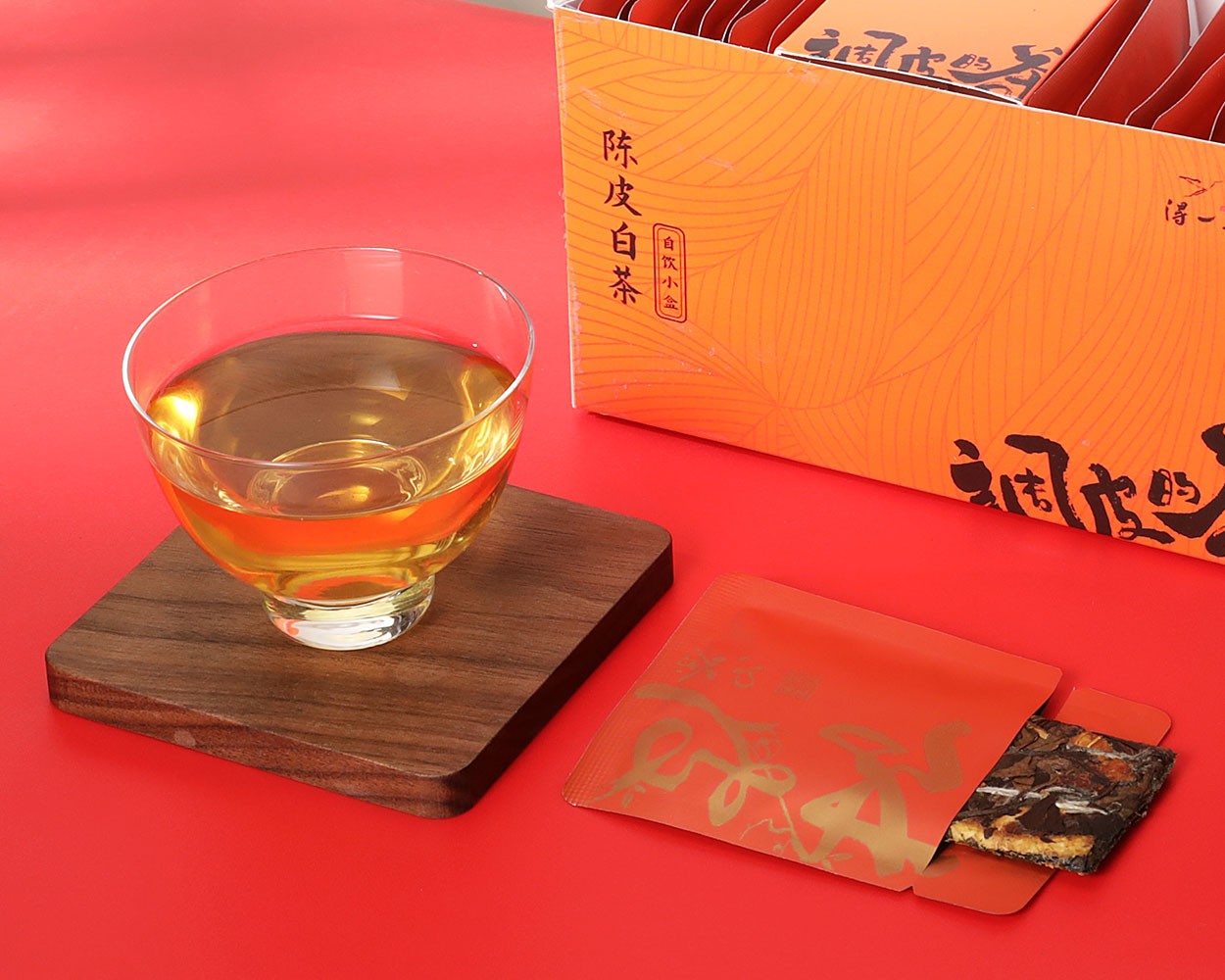 得一茶·调皮的茶 5g/泡，16泡/盒（自饮陈皮白茶饼干茶）