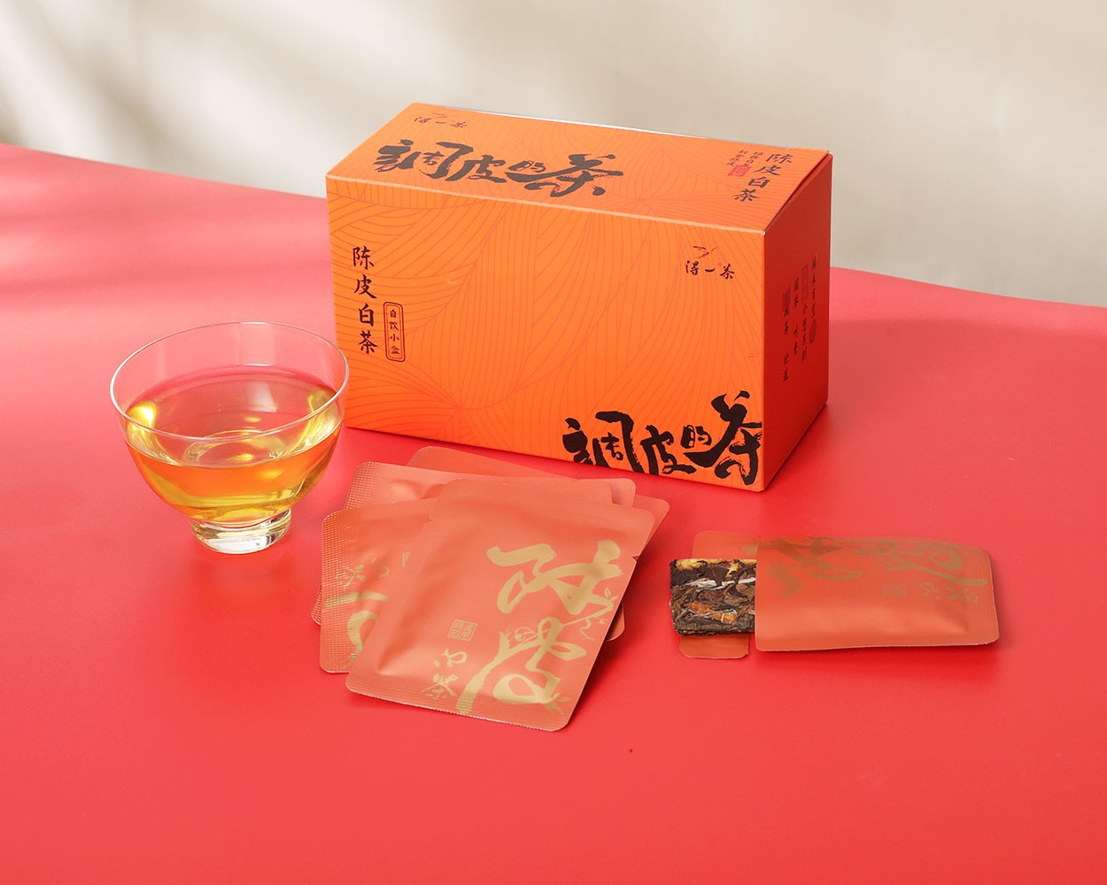 得一茶·调皮的茶 5g/泡，16泡/盒（自饮陈皮白茶饼干茶）