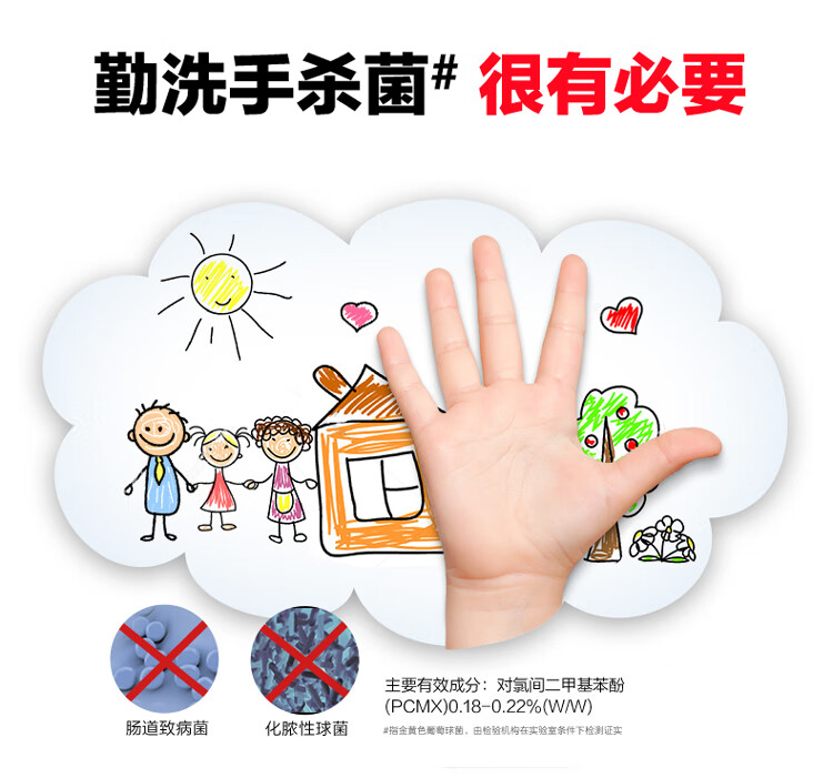 威露士泡沫抑菌洗手液健康呵护300ml 新老包装