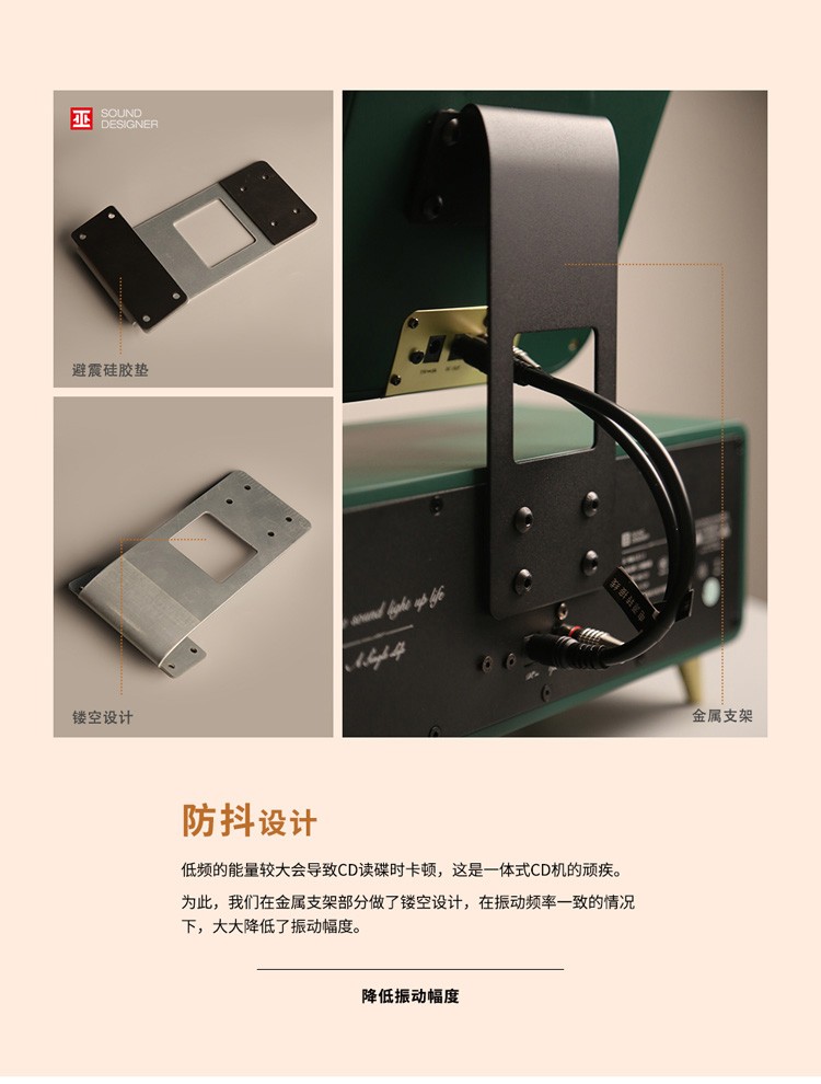 巫 （wu）单曲人生2.1实木CD机 复古蓝牙音箱 光盘播放机留声机便携迷你组合 花梨木【实木版】
