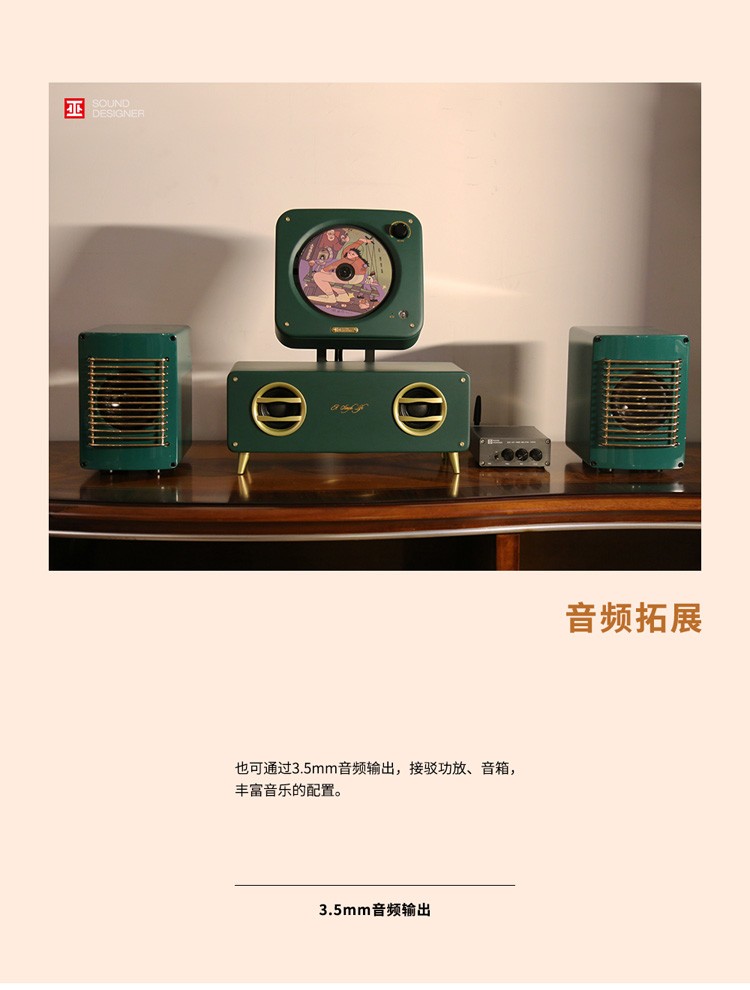 巫 （wu）单曲人生2.1实木CD机 复古蓝牙音箱 光盘播放机留声机便携迷你组合家庭小挂壁式音响 黑色