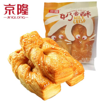 京隆 中式传统糕点手工手撕面包棒奶香酥120g*2袋