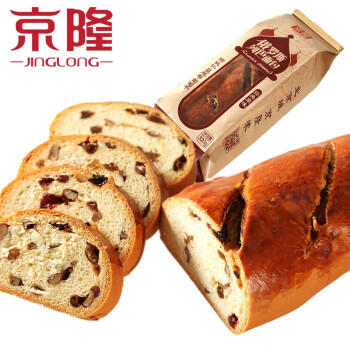 京隆 俄罗斯大列巴面包果仁夹心切片面包手撕面包黑麦味320g*2