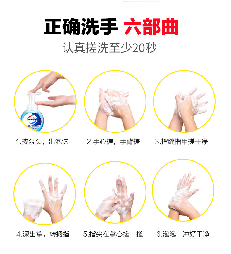 威露士泡沫抑菌洗手液健康呵护两支装225ml*2 新老包装