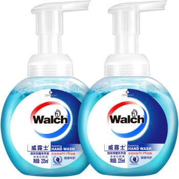 威露士泡沫抑菌洗手液健康呵护两支装225ml*2 新老包装