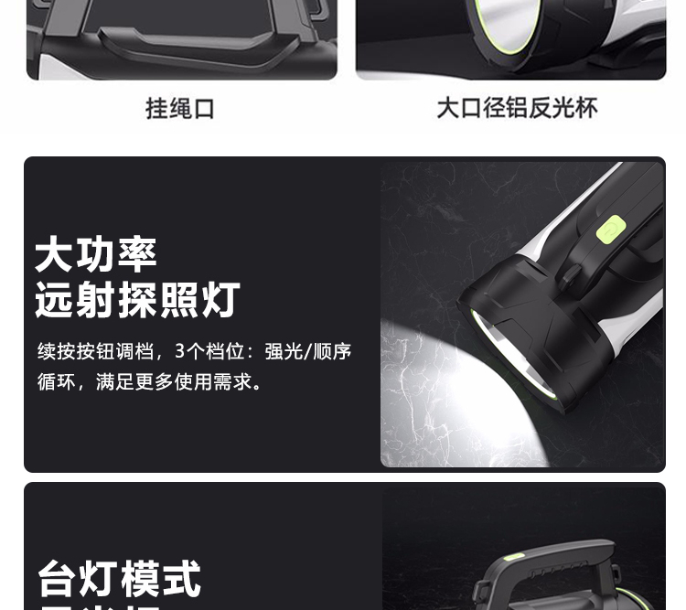 神火（SupFire）M15 超强光探照灯户外大功率超亮充电超长续航手电筒