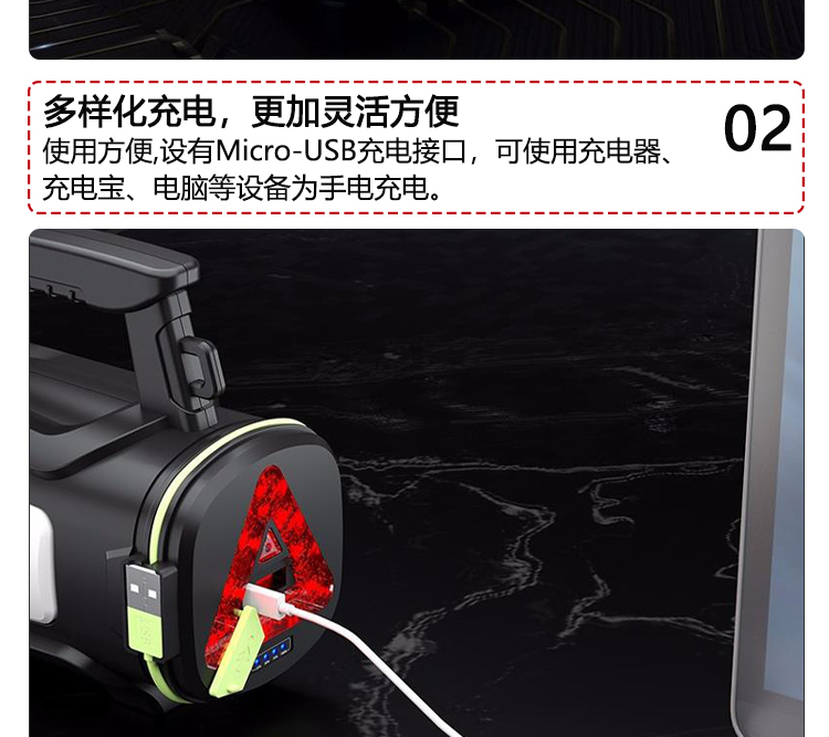 神火（SupFire）M15 超强光探照灯户外大功率超亮充电超长续航手电筒