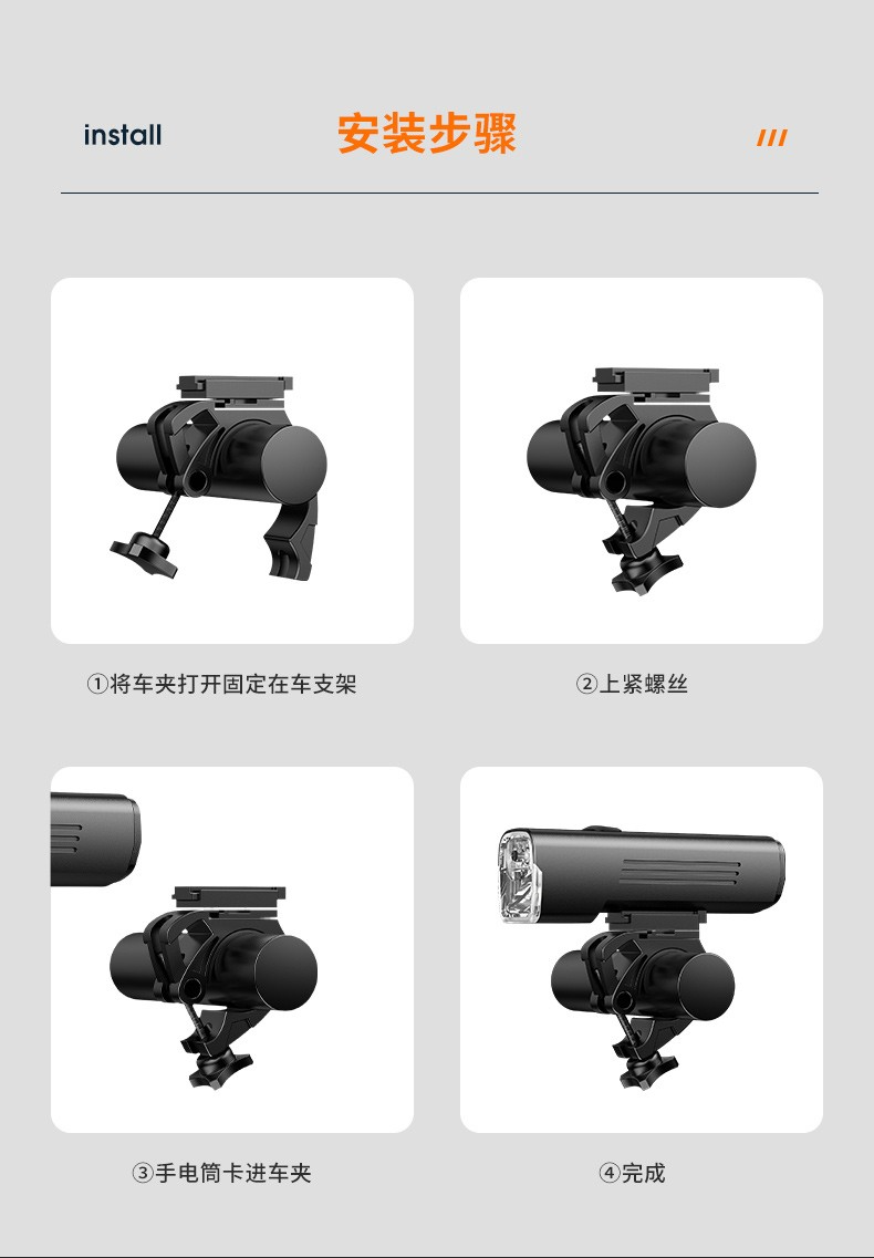 神火（supfire）BL12双灯自行车灯前灯充电led户外防水夜骑公路强光手电筒超亮山地车骑行装备