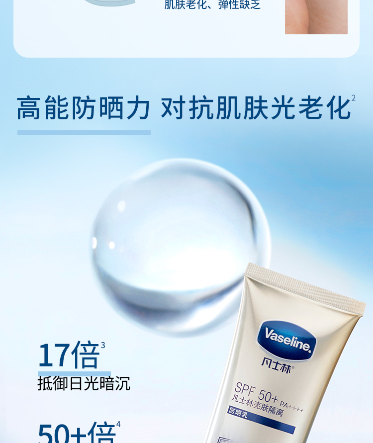 凡士林亮肤隔离乳小金伞 90g