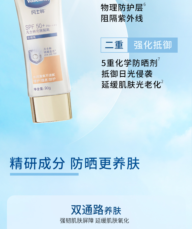 凡士林亮肤隔离乳小金伞 90g