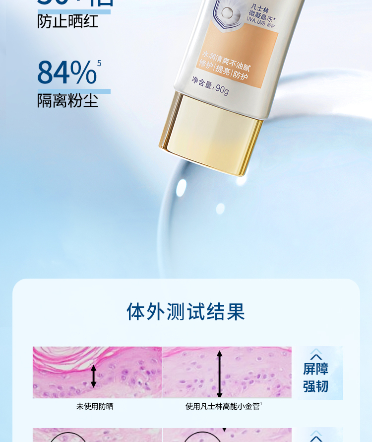 凡士林亮肤隔离乳小金伞 90g