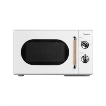 美的（Midea）复古旋钮微波炉360°转盘式加热20升微波炉PM2004白
