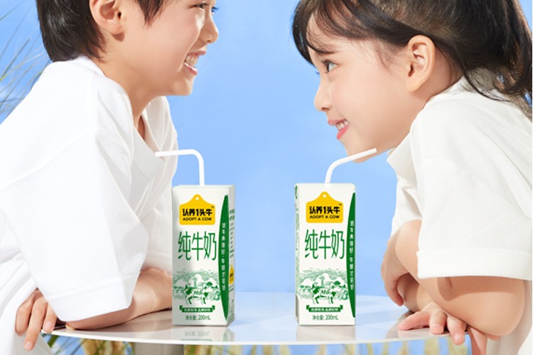 认养一头牛全脂纯牛奶200ml*12盒*2提