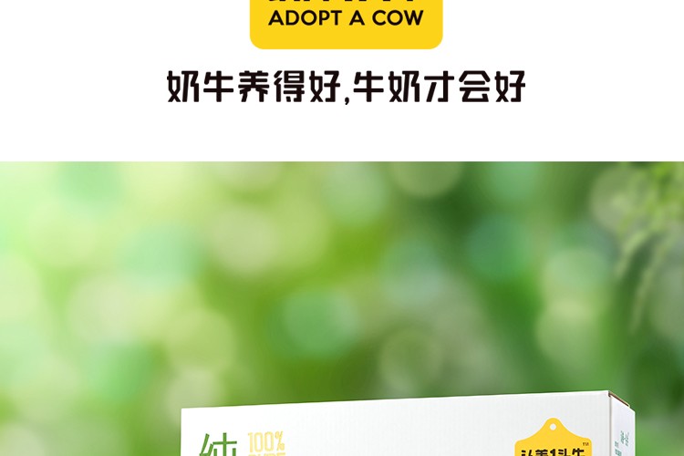 认养一头牛全脂纯牛奶200ml*12盒*2提