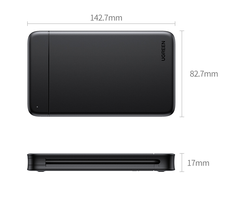 绿联（UGREEN）USB移动硬盘盒2.5英寸 SATA串口 USB3.0 外置固态机械ssd硬盘壳子 USB款 CM352 80555