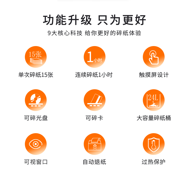金典(GOLDEN)碎纸机办公电动碎纸机段状大功率碎纸机GD-9515