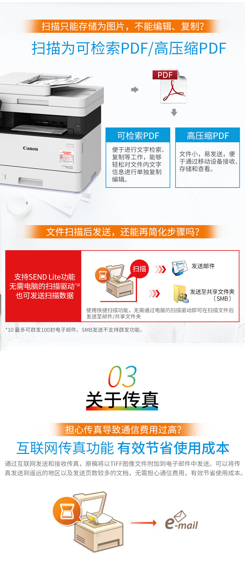 佳能（Canon）黑白激光A4打印机复印机扫描双面商用办公一体机 MF441dw(U盘打印+传真+33页/分钟)