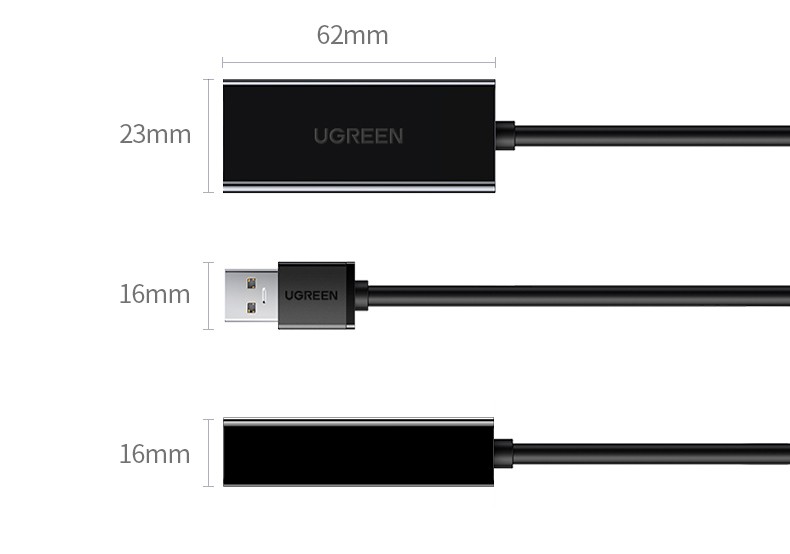 绿联（UGREEN）USB转百兆有线网卡RJ45网线接口 电脑外置以太网口转换器 黑色 CR110 30305