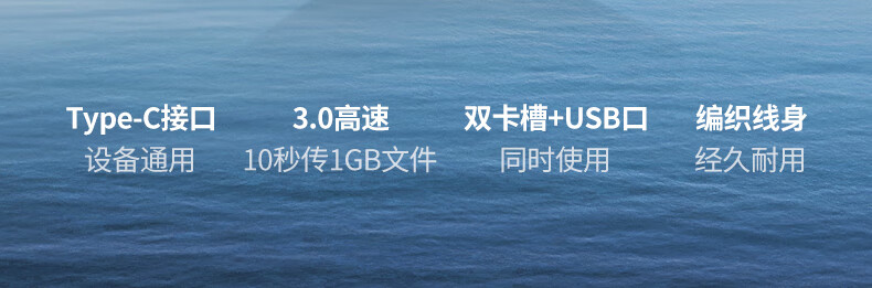 绿联（UGREEN）Type-C3.0高速多功能SD/TF多合一手机读卡器带usb拓展接口  深空灰 CM387 80798