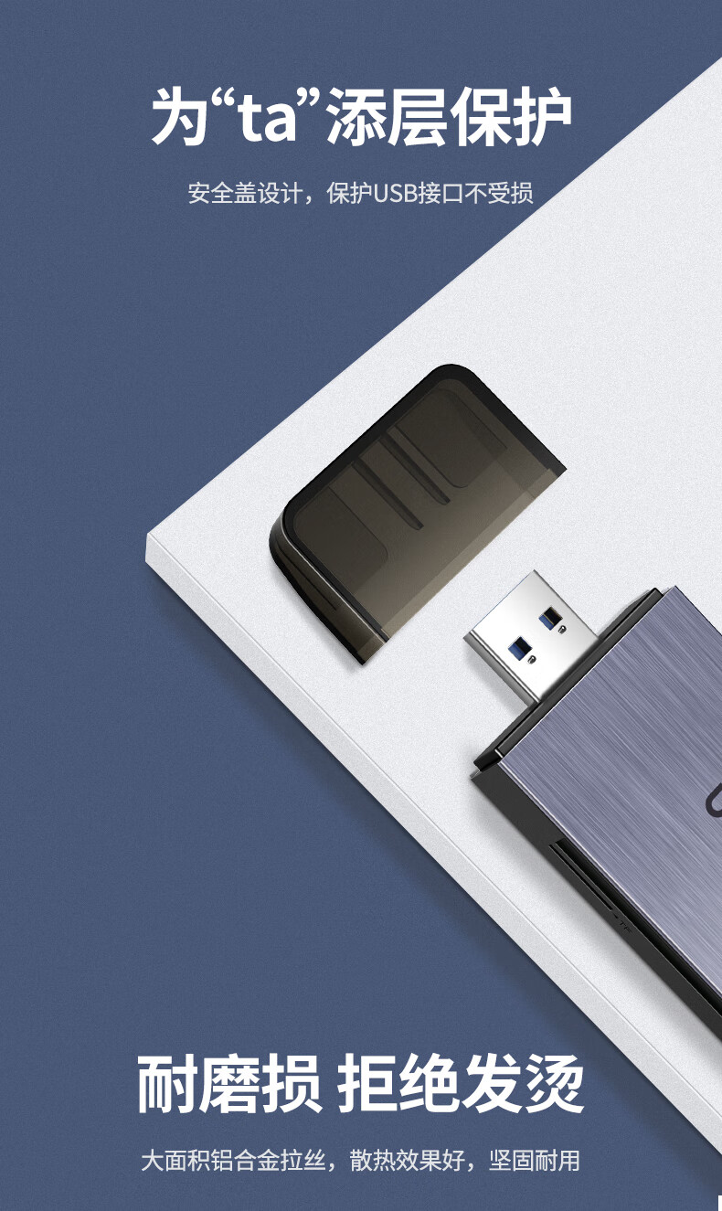 绿联（UGREEN）USB3.0高速读卡器 多功能合一读卡器  多卡多读 CM180 50541