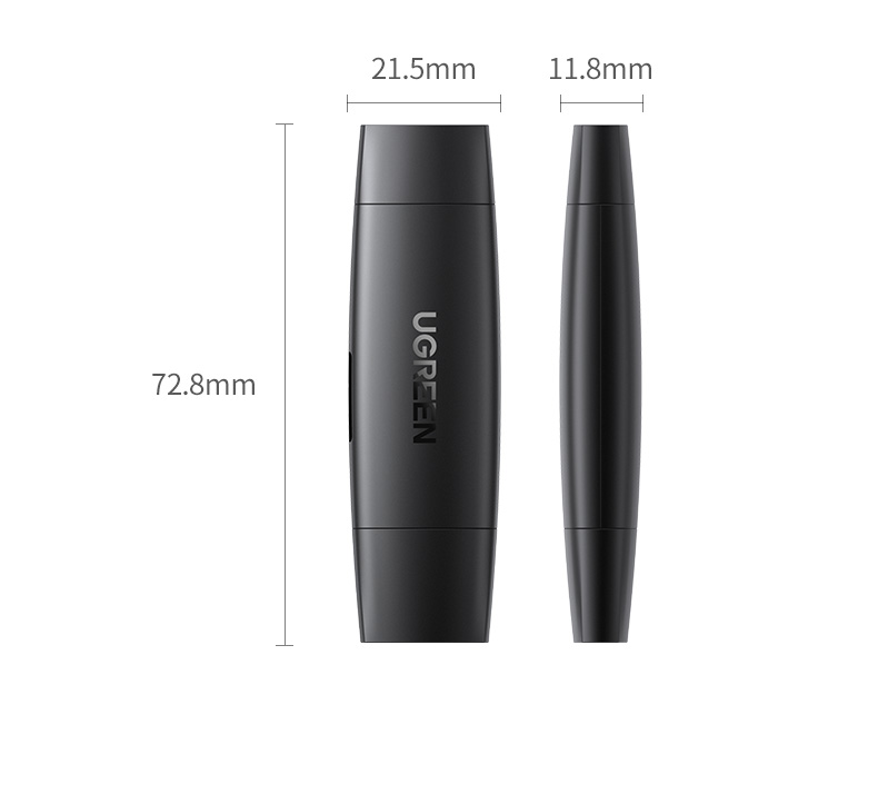 绿联（UGREEN）USB-C3.0高速读卡器 SD/TF多功能二合一 OTG手机读卡器  Type-C  CM304 80191
