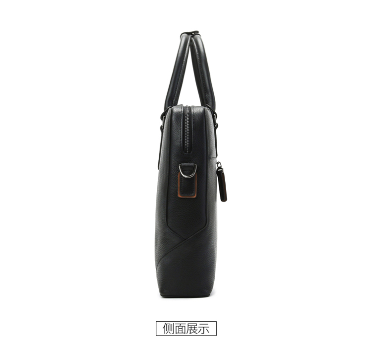 斯莫尔（SIMOER）SL-1901头层真皮公文包男士公文手提包 商务休闲皮包文件包收纳资料包