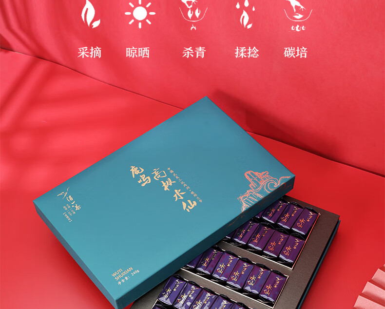 得一茶·鹿鸣水仙茶叶礼盒8g*30泡（礼盒颜色随机发）